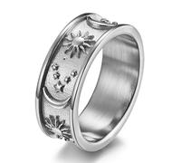 European And American Star Sky Stainless Steel Ring, Fashion Star Sky Stainless Steel Ring