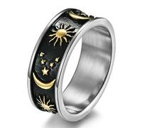 European And American Star Sky Stainless Steel Ring, Fashion Star Sky Stainless Steel Ring