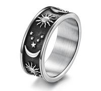 European And American Star Sky Stainless Steel Ring, Fashion Star Sky Stainless Steel Ring