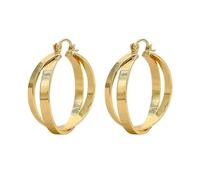 European and American style earrings, female internet celebrity same style cross circle, cold and indifferent