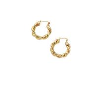 European and American Style Twisted Circular Earrings, Personalized Trendy Design Alloy Irregular Geometric Earrings