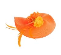 European and American top hat with exaggerated flowers and feathers straw hat Horse Racing Festival Tea Party Kentucky style Derby bridal headband headdress