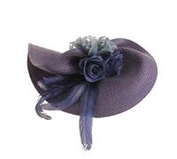 European and American top hat with exaggerated flowers and feathers straw hat Horse Racing Festival Tea Party Kentucky style Derby bridal headband headdress