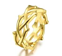 European And American Vine Woven Titanium Steel Rings, Couple Vine Woven Titanium Steel Rings
