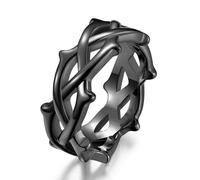 European And American Vine Woven Titanium Steel Rings, Couple Vine Woven Titanium Steel Rings