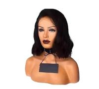 European and American wig women's synthetic black medium long short curly hair naturally curved hair cover