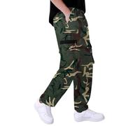 European and Side Pocket Design for Men's Casual Loose Comfortable Street Workwear Pants 18-2 Green