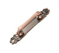 European Antique Exposed Door Handle, Aluminum Alloy Push-Pull Cabinet Drawer Pull for Home Office Furniture, Coffee Brown Red Bronze Bronze Finish