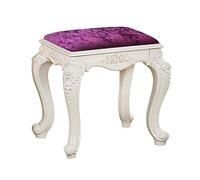 European Baroque Makeup Chair - Comfortable Upholstered Stool with Plastic Steel Legs High Resilience Seat for Dressing Room Living Room Bedroom Restaurant and Leisure Use