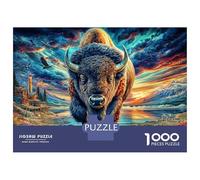 European Bison 1000 Piece Jigsaw Puzzle with Whimsical Design - A Charming Challenge for Adults And Kids Age 14 Years Up52x38cm/1000pcs
