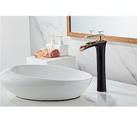 European Black Waterfall Faucet hot and Cold washbasin Toilet Basin wash Basin Faucet, Black Gold Dwarf Model