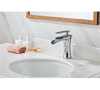 European Black Waterfall Faucet hot and Cold washbasin Toilet Basin wash Basin Faucet, Chrome Low Version