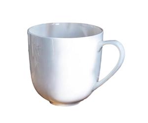 European Bone China Coffee Cup And Plate Set, High-End Latte Latte Latte Flower Pure White Mug-Ice American 500ml mug