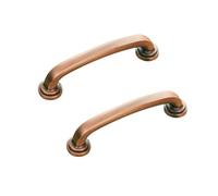 European Cabinet Door Pulls Vintage Drawer Pulls Antique Handle Kitchen Cupboard Handles Zinc Alloy Wardrobe Door Handle for Cabinet Doors Drawer Wardrobes,2 Pack (Pitch:128mm,Red Antique)
