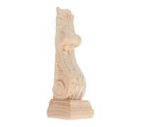 European Carved Wood Corbel Shelf Bracket for Shelves and Bookcases | Solid Wood Construction, Beige Unpainted Finish, Stainable Ornate Details, Rustic Vintage Style for Home Renovation