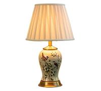 European Ceramic Desk Lamp American Style Handed Flower and Bird Ceramic Table Lamps Bedside Nightstand Lamp End Table Lamps for Bedroom Office