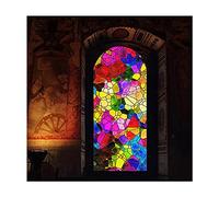 European Church Art Window Film,window stickers for glass,Stained Opaque Glass Sticker ，Self Adhesive/Static Cling Decor Privacy Film