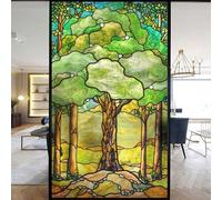 European Church Windows Film Privacy Stained Glass Window Stickers Static Cling Decorative Frosted Window Films UV Blocking Muted Colors Window Coverings (T,60x90cm WxH)