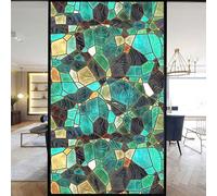 European Church Windows Film Privacy Stained Glass Window Stickers Static Cling Decorative Frosted Window Films UV Blocking Muted Colors Window Coverings (A,60x120cm WxH)