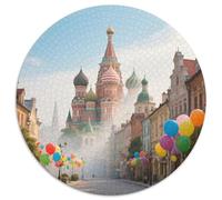 European Cities Jigsaw Puzzles Puzzle for Adults Kids. 1000 Piece Building Impossible Challenge Toy Educational Game Home Decoration for Educational Games Gifts 1000pcs (67.5x67.5cm)
