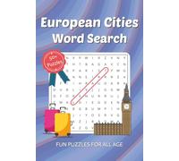 European Cities Word Search Puzzle Book: Word Searches with Easy to Read Print about European Cities, Travelling, Europe and More | 6x9 inches, 110 ... Gift for Vacations, Holidays and Relaxation