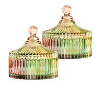 European Colorful Glasses Candy Jar for Multipurpose Storage Including Decors and Organization At Homes Clear Glasses Jar