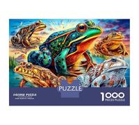 European Common Frog 1000 Piece Jigsaw Puzzle with Whimsical Design - A Charming Challenge for Adults And Kids Age 14 Years Up52x38cm/1000pcs