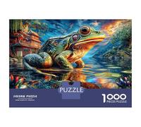European Common Frog 1000 Piece Jigsaw Puzzle with Whimsical Design - A Charming Challenge for Adults And Kids Age 14 Years Up38x26cm/1000pcs