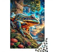 European Common Frog 1000 Piece Jigsaw Puzzle with Whimsical Design - A Charming Challenge for Adults And Kids Age 14 Years Up38x26cm/1000pcs