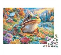 European Common Frog Jigsaw Puzzle for Adults& Kids,1000 Pieces Challenge Toy Home Decoration for Adults& Kids Age 14 Years Up 52x38cm/1000pcs