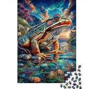 European Common Frog Puzzle 1000 Pieces, Whimsical Challenge Toy Jigsaw Puzzles for Adults And Kids Age 14 Years Up 70x50cm/1000pcs