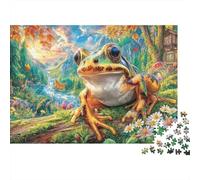 European Common Frog Puzzles 1000 Piece. Impossible Puzzles Challenge Toy for Adults& Kids Age 14 Years Up 38x26cm/1000pcs