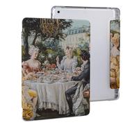 European Court Meeting Party Painting Tri-fold Tablet Case Compatible with IPAD Pro 2020 （11in）/2020 （10.2in）/2020 AIR 4 （10.9in）/Pro 2021 （11in） Soft Protective with Pen Slot