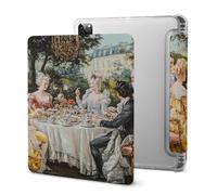 European Court Meeting Party Painting Tri-fold Tablet Case Compatible with IPAD Pro 2020 （11in）/2020 （10.2in）/2020 AIR 4 （10.9in）/Pro 2021 （11in） Soft Protective with Pen Slot