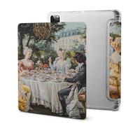 European Court Meeting Party Painting Tri-fold Tablet Case Compatible with IPAD Pro 2020 （11in）/2020 （10.2in）/2020 AIR 4 （10.9in）/Pro 2021 （11in） Soft Protective with Pen Slot
