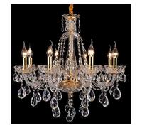 European Crystal Chandeliers Luxury Atmosphere Living Room Lamp Bedroom Restaurant Duplex Household High End (Changeable,8 Lights)