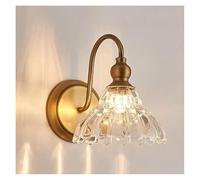 European Crystal Glass Wall Lamp Modern Creative Gold Bathroom Bedroom Bedside Corridor Lights Mirror Headlight