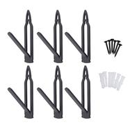 European Deer Skull Mount Hanger Heavy Duty Rustproof Carbon Steel Wall Mount Bracket Hangers for Deer Mule Antelope Small Game Animals Indoor Outdoor Display 6PCS