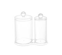 European Design Acrylic Cosmetic Organizer Vanity Storage Jars Qtips Clear Makeup Organizer Storage Jars for Cotton Balls and Beauty Accessories
