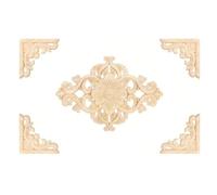 European Design Wood Carvings for Cabinet Doors Handcrafted Natural Wooden Applique Decor Onlays Wood Carved Appliques Furniture Decorative Onlays