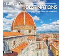 European Destinations 2026 Wall Calendar | 12" x 24" Open Hangable Monthly | Thick & Sturdy Paper | Take a Tour of Europe | Family Planner Calendar