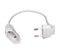 European EU 2 Prong Male to Female Power Extension Cord Cable for PC Computer PDU UPS 0.5M/1M/2M/3M/4M/5M(White,0.3M)
