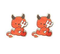 European Exaggerated Wood Bat Witch Hat Pumpkin Earrings Fashion For Creative Cute Cartoon Femal Halloween Coffin Pumpkin