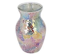 European Fantasy Color Tempered Glass Vase, Mosaic Glass Flower Vase for Living Room, Dining Room, Bedroom, Study Room Decoration, Flower Rtion Glass Vase.