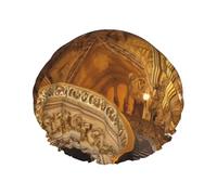 European Golden Gothic Printed Double-Layer Waterproof Shower Cap - Reusable Spa & Face Mask Bathing Hat for Travel, Home Care & Beauty Routine