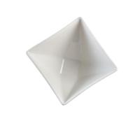 European household simple pure white ceramic underglaze hot pot special-shaped dish -3 "diamond sauce dish.