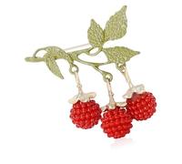 European Inspired Enameled Blackberries Jewelry Pin For Shirts Jackets Coats And Everyday Outfits Sophisticated Accessory Enamel Blackberries Alloy Accessory