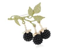European Inspired Enameled Blackberries Jewelry Pin For Shirts Jackets Coats And Everyday Outfits Sophisticated Accessory Lightweight Brooch Gift