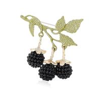 European Inspired Enameled Blackberries Jewelry Pin For Shirts Jackets Coats And Everyday Outfits Sophisticated Accessory European Brooch