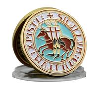 European Knights Templar Challenge Coin Metal Relief Craft Cross Commemorative Medallion Collection